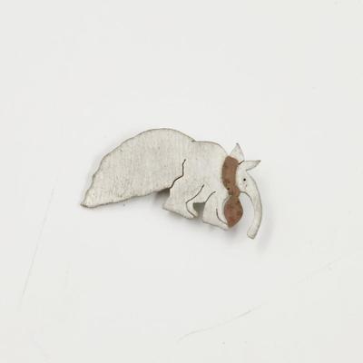HANDCRAFTED METAL ARDVARK BROOCH