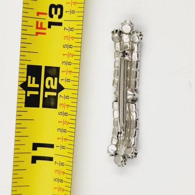 ANTIQUE BLACK RHINESTONE DECORATED PIN