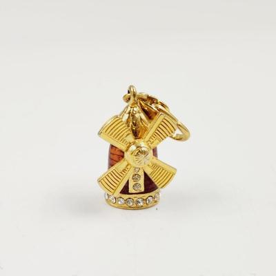 GOLD TONED WIND MILL CHARM