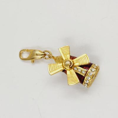 GOLD TONED WIND MILL CHARM