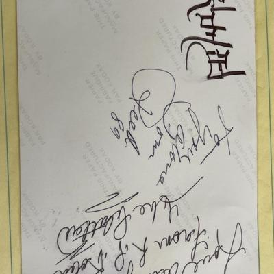 LOT 149  PHOTO CARD SIGNE BY THE FIVE PLATTERS VOCALIST ALICE TAYLOR