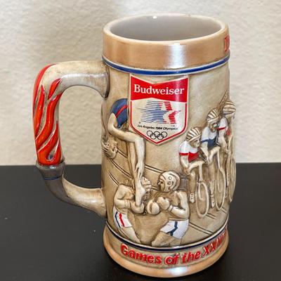 LOT 154  BUDWEISER COLLECTABLE STEIN 1984 OLYMPICS