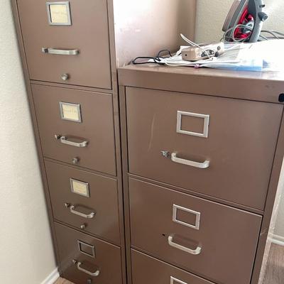 LOT 161  METAL FILE CABINETS