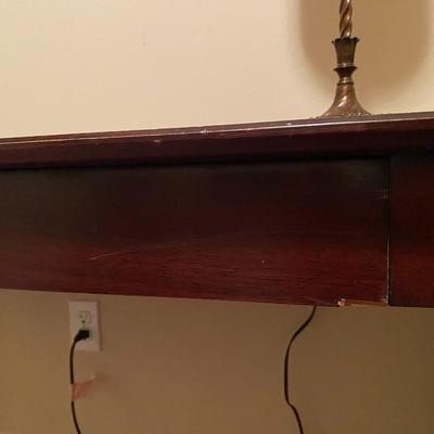 Wooden computer desk