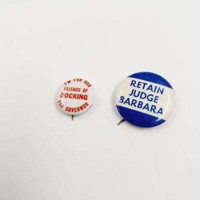 OLD COLLECTABLE POLITICAL BUTTONS / PINS
