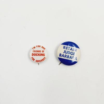 OLD COLLECTABLE POLITICAL BUTTONS / PINS