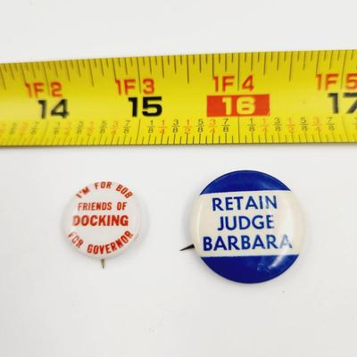 OLD COLLECTABLE POLITICAL BUTTONS / PINS