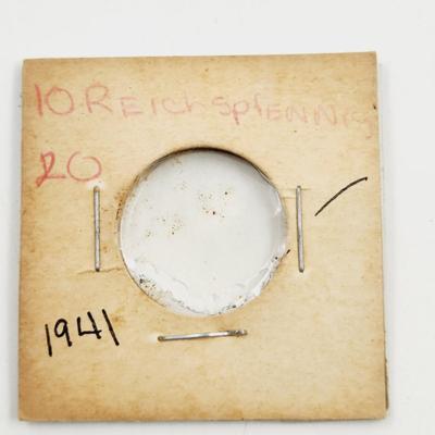 1941 GERMAN REICHSPFENNIG 10 PIECE