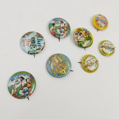 VINTAGE RALLY DAY CHRISTIAN PIN COLLECTABLE