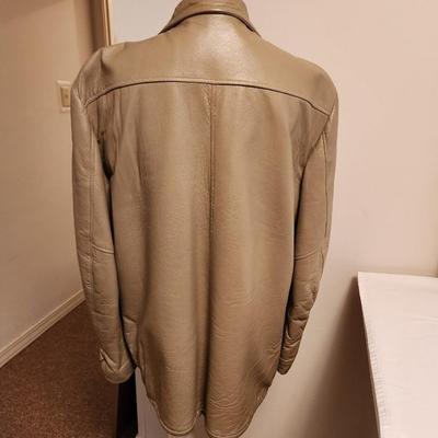 Lot #42 Vintage Men's Leather Coat, Size 44