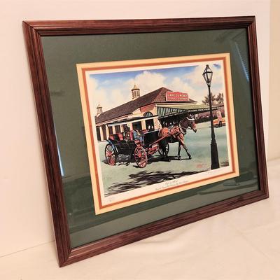 Lot #46  Framed Brad Thompson Print - Cafe du Monde, Pencil signed