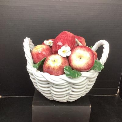 1465 GUMPS San Francisco Ceramic Apple Basket