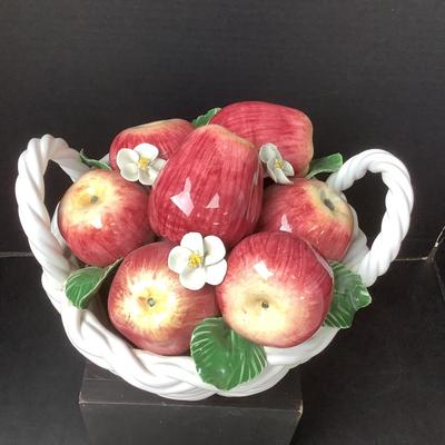 1465 GUMPS San Francisco Ceramic Apple Basket