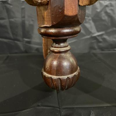 Beautiful Antique Carved Twisted Wood Plant Stand Table