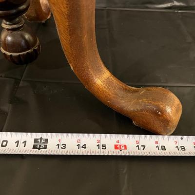 Beautiful Antique Carved Twisted Wood Plant Stand Table