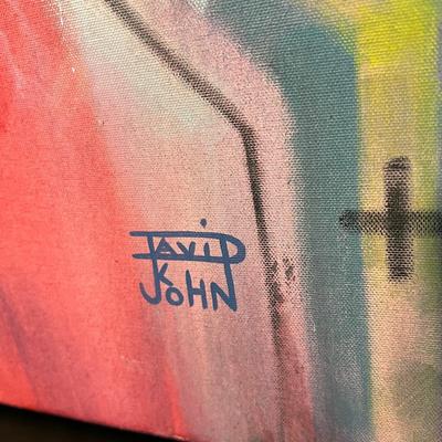 Original Signed David K John Native American Navajo Painting