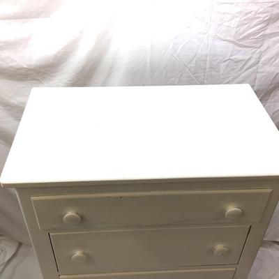 Lot # 1417. Four Drawer White Dresser