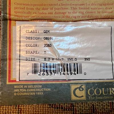Large The Gem Collection Couristan Belgium Tan Area Rug