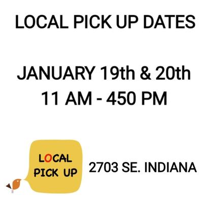 PLEASE READ BELOW FOR PICK UP INFO