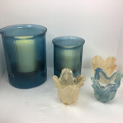 1478 Glass Candle Holder Lot