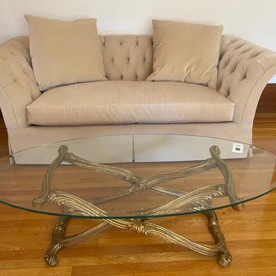 Rococo Style Giltwood and Glass Low Table