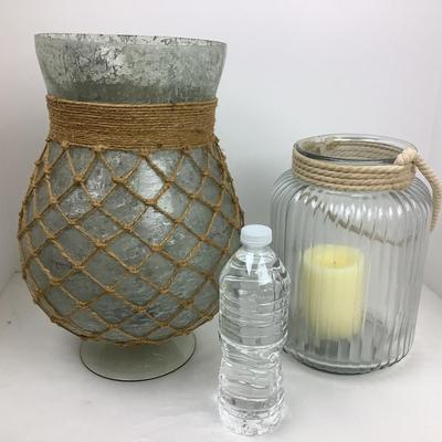 1479 Nautical Glass Candle Holder Lot