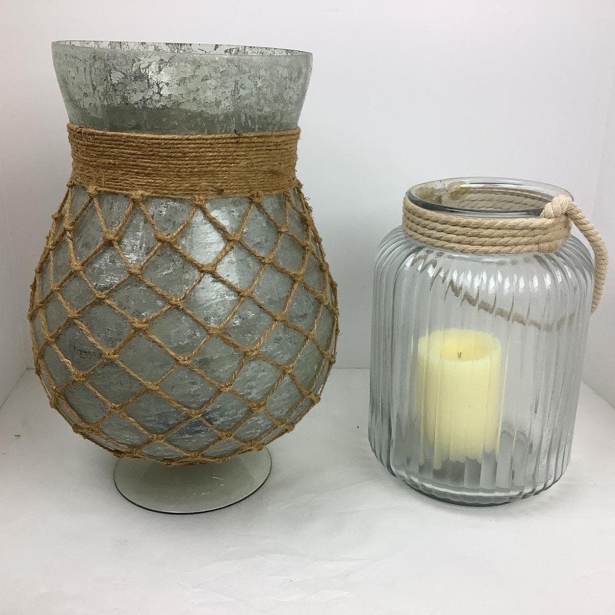 1479 Nautical Glass Candle Holder Lot