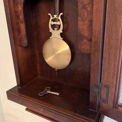 Antique Hamilton Lancaster County Cherry Wood Wall Clock