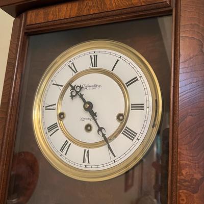 Antique Hamilton Lancaster County Cherry Wood Wall Clock