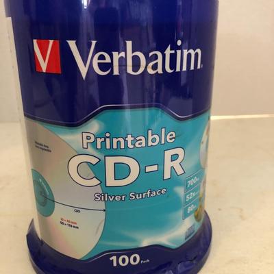 Verbatim CD-R Printable 100ct (SEALED - New in package) | EstateSales.org