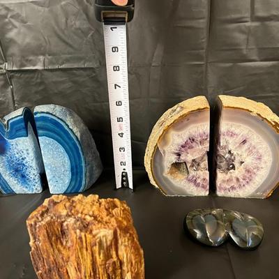Lot of 11 Crystal Specimens incl. Amethyst Petrified Wood Quartz and More!