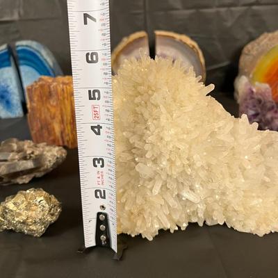 Lot of 11 Crystal Specimens incl. Amethyst Petrified Wood Quartz and More!