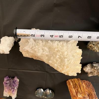 Lot of 11 Crystal Specimens incl. Amethyst Petrified Wood Quartz and More!