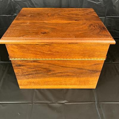 Beautiful Vintage Natural Wood Sterling Flatware Storage Box