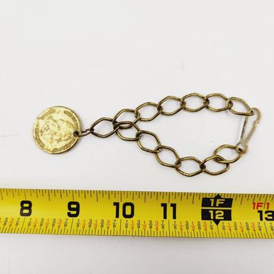 GOLD TONED QUARTER CHAIN BRACELET