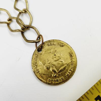 GOLD TONED QUARTER CHAIN BRACELET