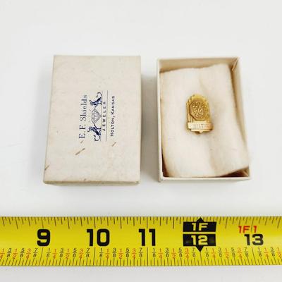 VINTAGE GOLD FILLED HOLTON KANSAS MUSIC PIN