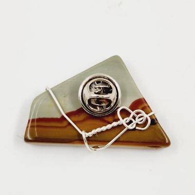 HAND PAINTED WIRE WRAPPED SCENIC PIN