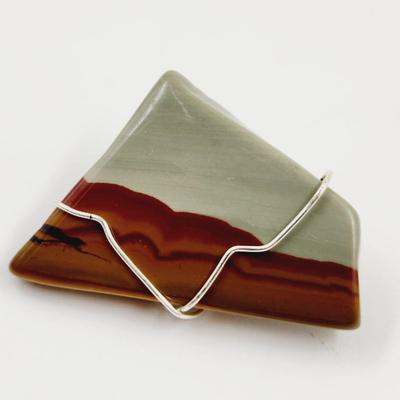 HAND PAINTED WIRE WRAPPED SCENIC PIN