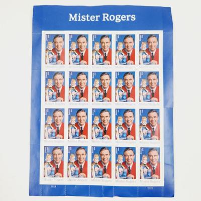 MISTER ROGERS SHEET OF FOREVER STAMPS