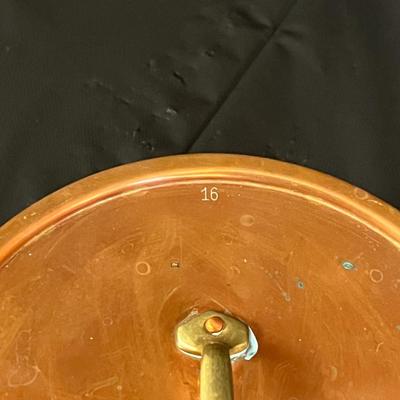 Lot of 2 Waldow NY Vintage Copper Sauce Pans Pots with One Lid