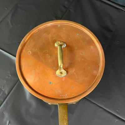 Lot of 2 Waldow NY Vintage Copper Sauce Pans Pots with One Lid