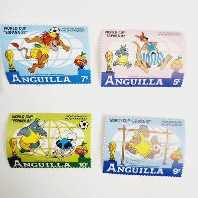 DISNEY CHARACTERS ANGUILLA & MALDIVES 9 PC STAMPS