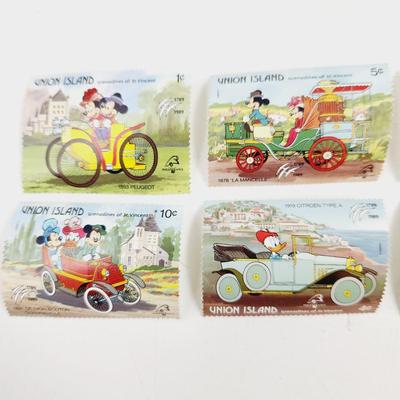 DISNEY CHARACTERS GRENADINES OF ST VINCENT & UNION ISLAND 11 PC STAMPS