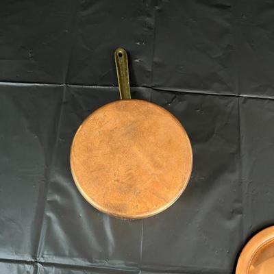 Gorgeous Copper Sauce Pan and Lid with Brass Handle Made in Italy