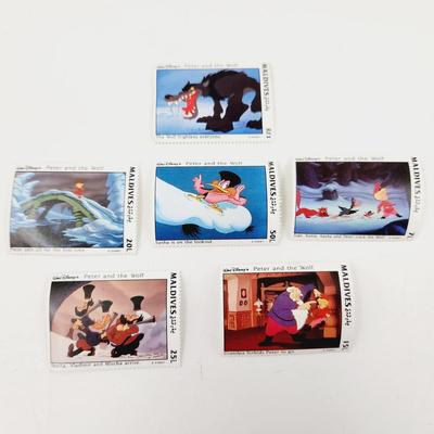DISNEY PETER & THE WOLF 6 PC STAMPS