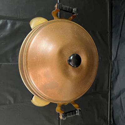 Vintage Copper Warmer Chafing Dish with Stamp