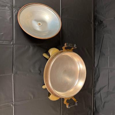 Vintage Copper Warmer Chafing Dish with Stamp