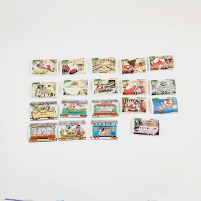 DISNEY CHARACTERS CHRISTMAS THEME 19 PC STAMPS