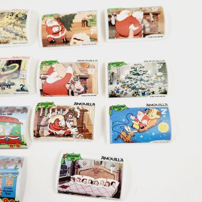 DISNEY CHARACTERS CHRISTMAS THEME 19 PC STAMPS